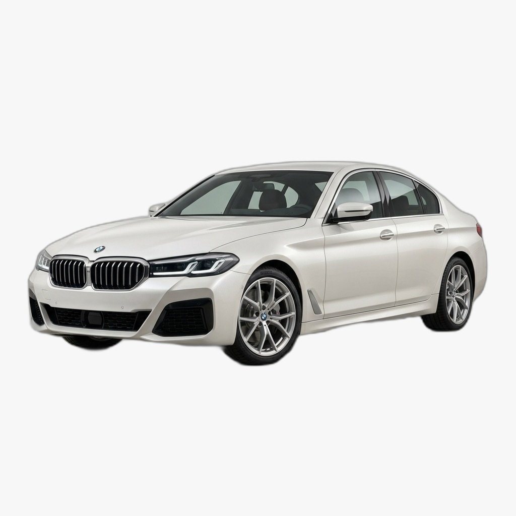 Pearl white BMW 5 Series 530i
